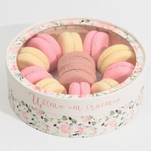 Коробка круглая с окном "Цвети от счастья" 20*5 см.