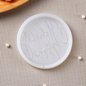 Молд силиконовый "С Новым годом!" круглый