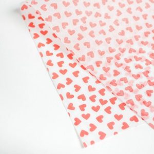 Бумага тишью "Маленькие сердца", 50/70см.