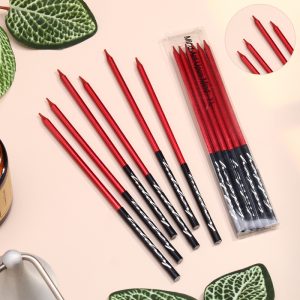 Свечи для торта "Престиж", красный с черным, 14,5 см., 6 шт.