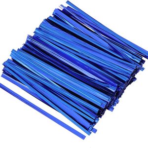 Твист-лента (скрутка) для пакетиков, синяя, 10 шт.