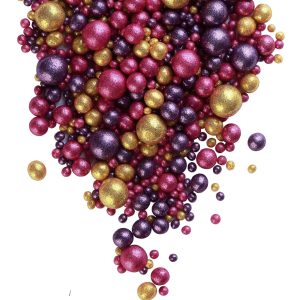 Драже рисовое в глазури золото/фиолетовый/фуксия №720, 20 гр.