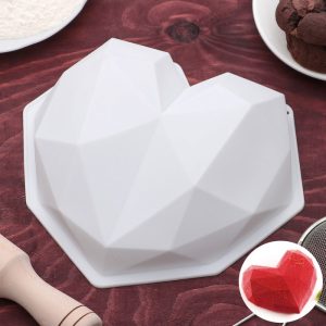Форма силиконовая для муссовых тортов "Геометрия любви", 21,5*20*6 см.