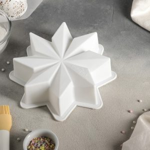 Форма силиконова для муссовых тортов "Звёздочка", 22*6 см.