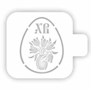 Трафарет яйцо "ХВ цветы", 9 см.