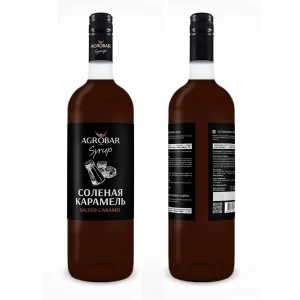 Сироп со вкусом СОЛЕНАЯ КАРАМЕЛЬ "Agrobar", 1 л.