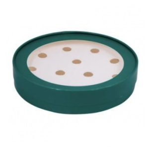 Коробка круглая на 12 конфет, зеленая