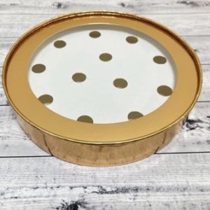 Коробка круглая на 12 конфет, золотая