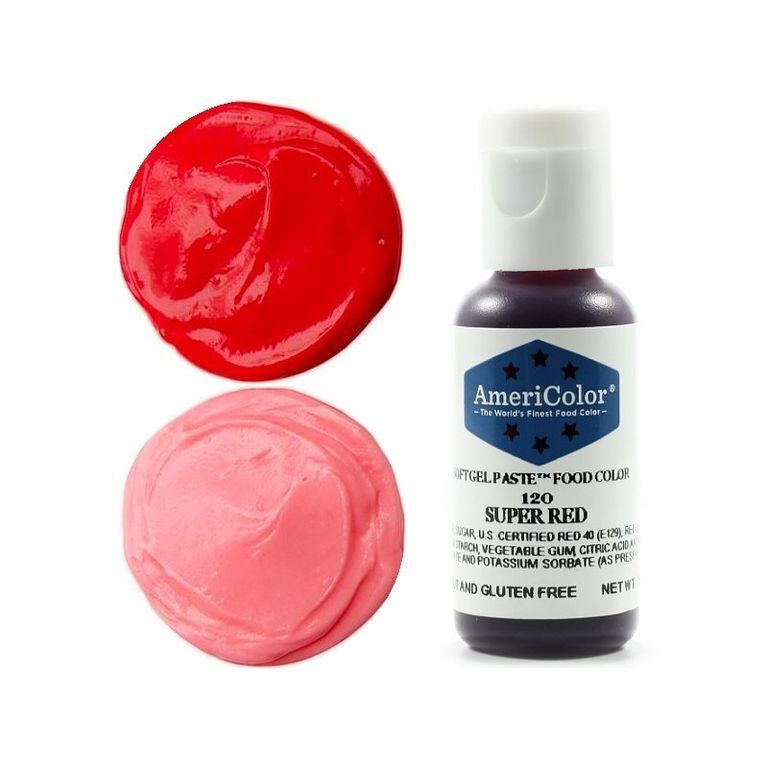 Краситель гелевый водорастворимый Americolor, super red (супер красный) — изображение 2