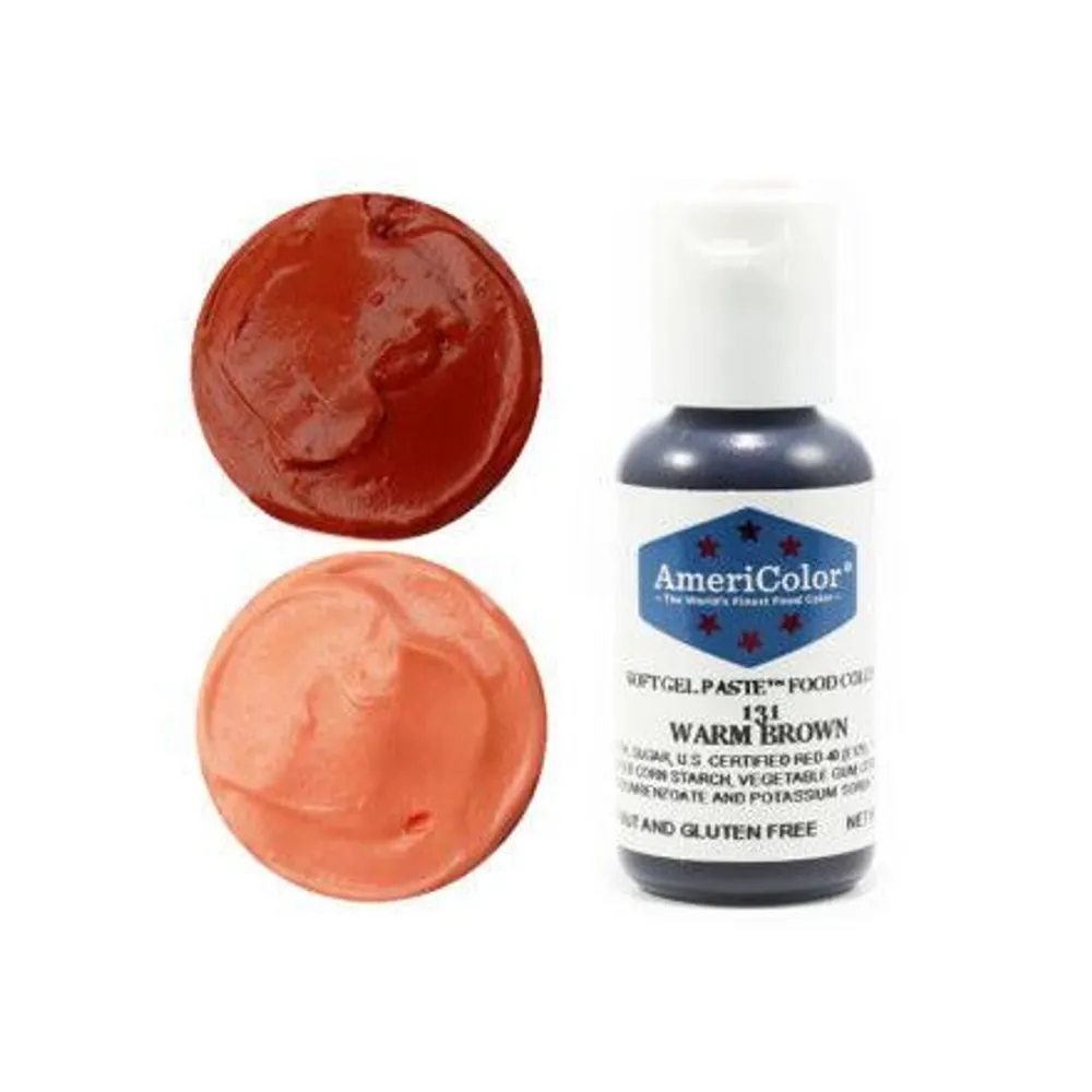 Краситель гелевый водорастворимый Americolor, Warm Brown (Теплый коричневый)