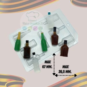 Форма пластиковая "Бутылки мини" 7 в 1