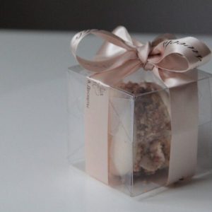 Коробка для 1-2 макарон, прозрачная, 5,5*5,5*5,5 см.