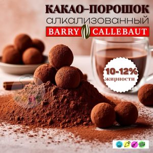 Какао-порошок алкализованный 10-12% Barry Callebaut, 100 г.
