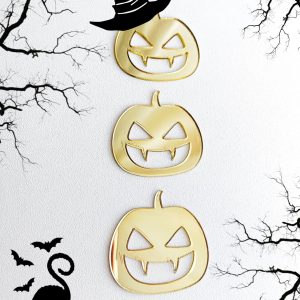 Топпер "ТЫКВА", 3 см., золотой акрил