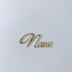 Топпер "Папе", 5*2,1 см., золотой акрил