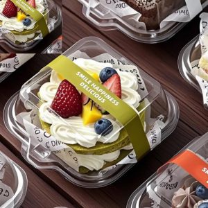 Коробка для бенто-тортов прозрачная 14,5 х 14,5 см, размер  дна  10,5*10,5