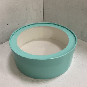 Коробка круглая с окном, 20*7 см., ТИФФАНИ