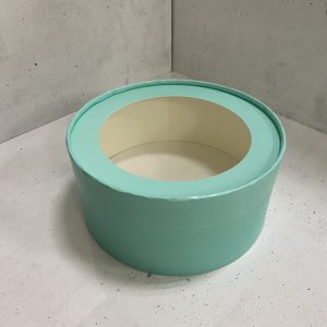 Коробка круглая с окном, 16*7 см., ТИФФАНИ