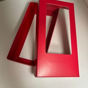 Коробка для ДУБАЙСКОГО ШОКОЛАДА, красная матовая, 15,5*7,5*2,5 см.