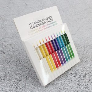 Набор свечей для торта «Be Happy» (цветное пламя, 10 см) 12 шт.