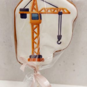 Пряник имбирный " Подъемный кран", 9,5 см *7,5 см на шпажке.