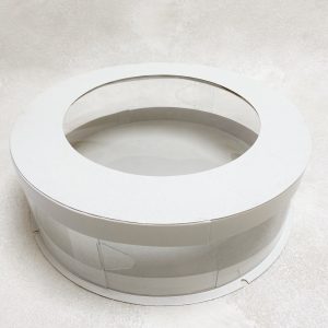 Коробка круглая с окном для торта/капкейков, ПЭТ 31*31*10 см.