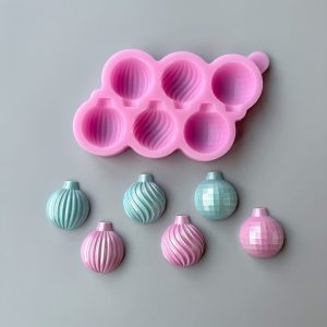 Молд силиконовый для конфет "Елочные игрушки №3"