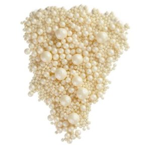 Драже рисовое в глазури жемчуг белый микс, 50 г. № 108