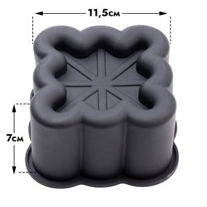 Форма силиконовая для муссовых бенто тортов "Квадрат" (снежинка).