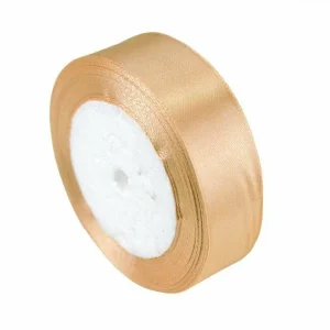 Лента атласная, ширина 2,5 см., длина 23 метра, бежевый цвет,   №67