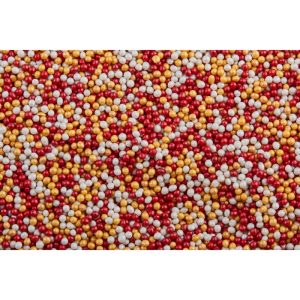 Посыпка шарики перламутровые борд/золот/серебр., 50 гр.