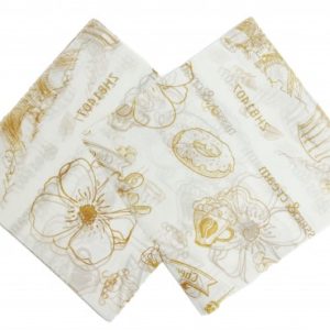 Бумага для бенто-тортов принт "Париж" 18х18 см, 1 шт