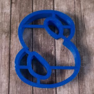 Вырубка для пряника "Цифра 8", пластик, 9 см.
