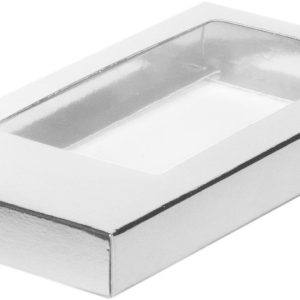 Коробка для шоколадной плитки 18*9*1,7, серебряная.