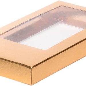 Коробка для шоколадной плитки 19*8*1,7, золотая.