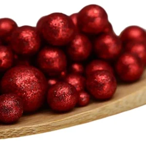 Драже рисовое в глазури красный блеск  №706, 25 гр.