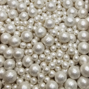 Драже рисовое в глазури "Белоснежный  блеск" 6-13 мм., 25 гр. №736