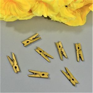 Набор прищепок золотых, 5 шт.