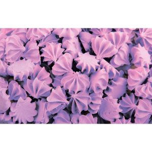 Сахарные фигурки безе рифленые малые сиреневые, 100 гр.