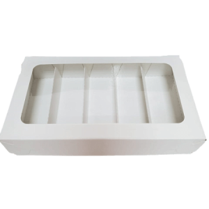 Коробка для 5 эклеров и пирожных, 24*14*5 см. с ложементом