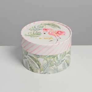 Коробка круглая "Make a wish" 12*8 см.