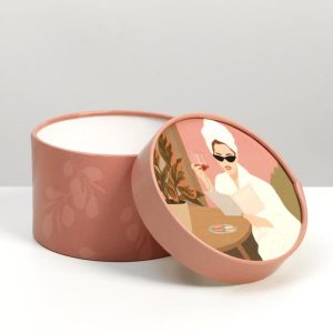 Коробка круглая "Girl" 12*8 см.