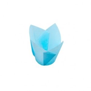 Форма бумажная "Тюльпан" голубая, 50*80 мм.