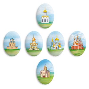 Фигурка сахарная "Медальон Храмы", 3 шт. МИКС