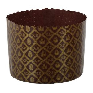 Форма бумажная для кулича на 750-800 гр. "ХВ коричневая" 154*112 мм.