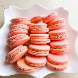 Печенье макарон, цвет персиковый (крышечки), пара