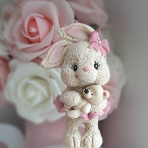 Фигурка из глазури "Зайка в юбочке"