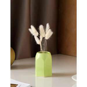 Ваза керамическая "Грань", зеленая