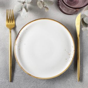 Тарелка круглая белая "Эрида", d=18 см.