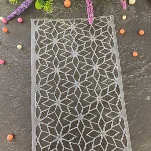 Трафарет для торта "Цветы из ромбов", 15*29 см.